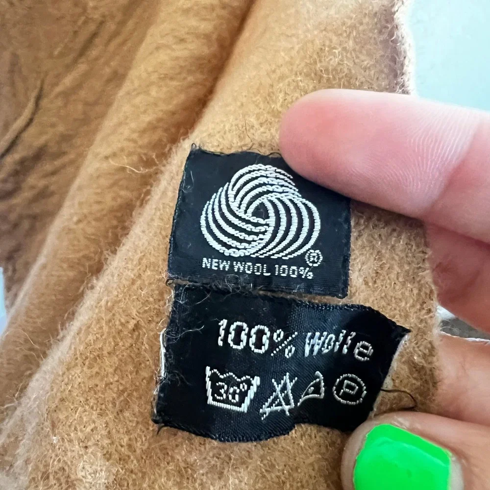 100% Wool Scarf Brown Quite Luxury Classic‎ Winter